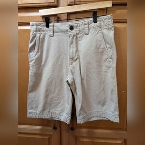 Aeropostale Men's Tan Flat Front Shorts